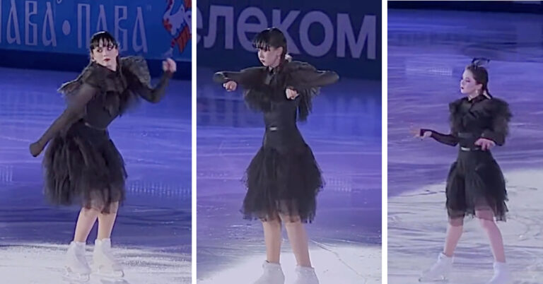 This Ice Skater Just Nailed The Wednesday Addams Viral Dance And You Have To See It