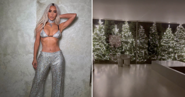People Cannot Get Over How Much Kim Kardashian’s Christmas Decor Gives Off ‘Murder House’ Vibes