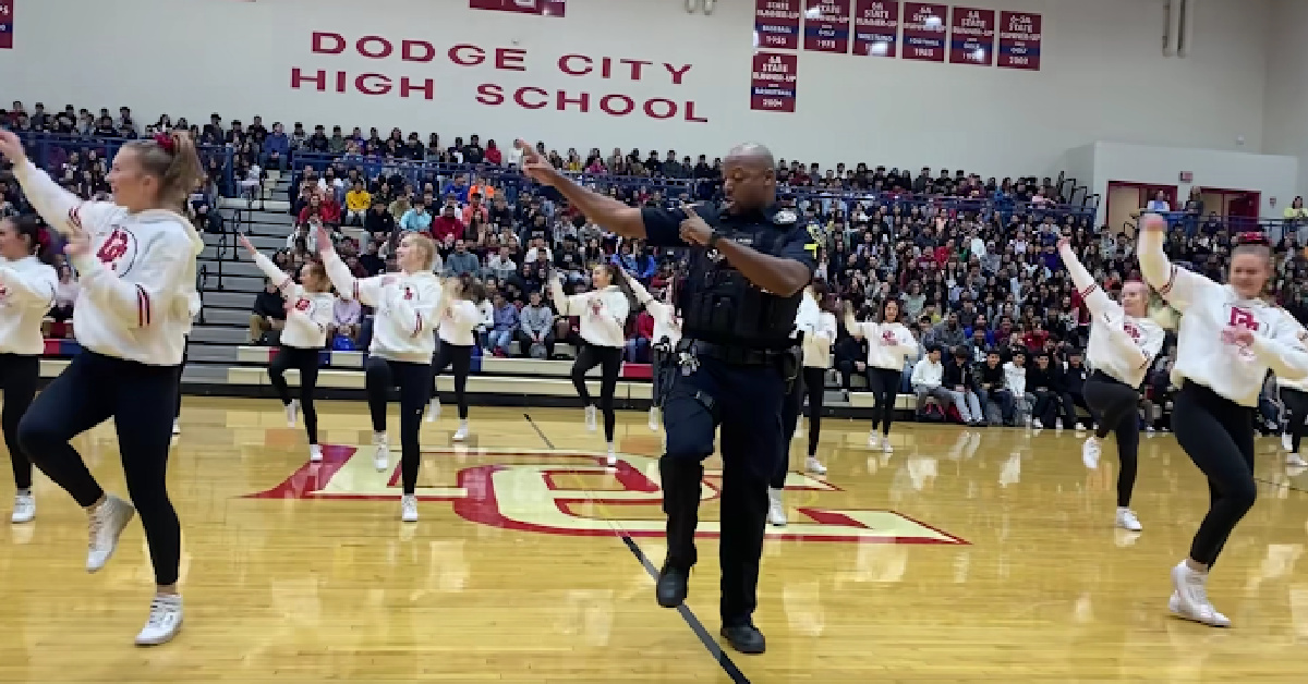 This High School Resource Officer Joined In With The Drill Team For One Epic Performance