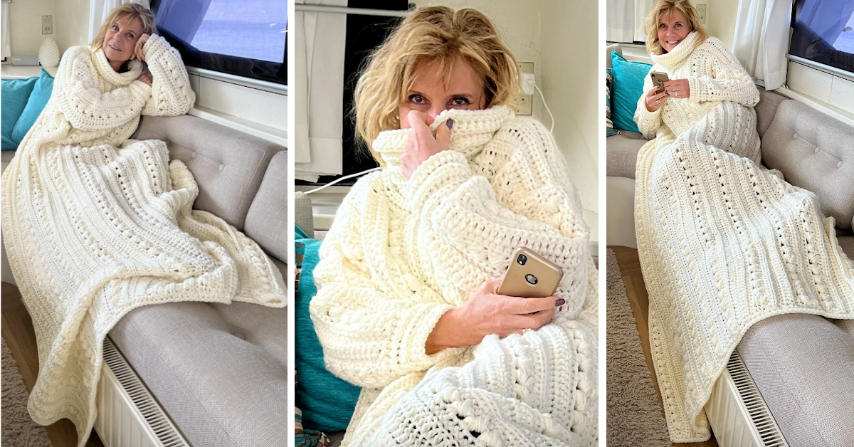 You Can Crochet This Super Cute Boho Couch Sweater To Keep Warm and Cozy