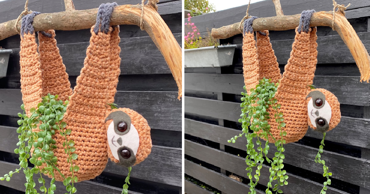 You Can Crochet The Cutest Sloth Plant Holder And I Need It In My Life Now