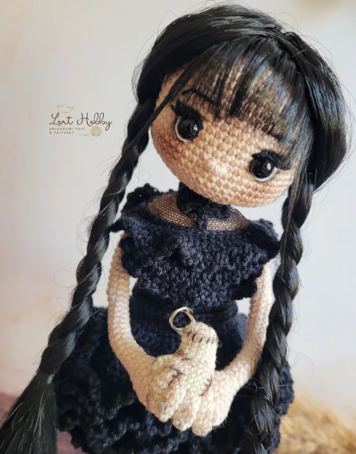 You Can Crochet A Wednesday Addams Doll And It's Absolutely Adorbs