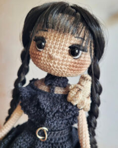 You Can Crochet A Wednesday Addams Doll And It's Absolutely Adorbs