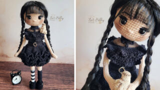 Amigurumi Doll Wednesday Addams Tim Burton