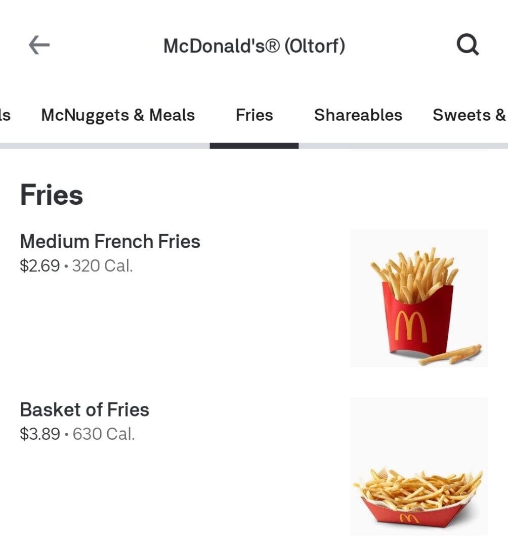 Did You Know That You Can Get a Basket of Fries at McDonald's?