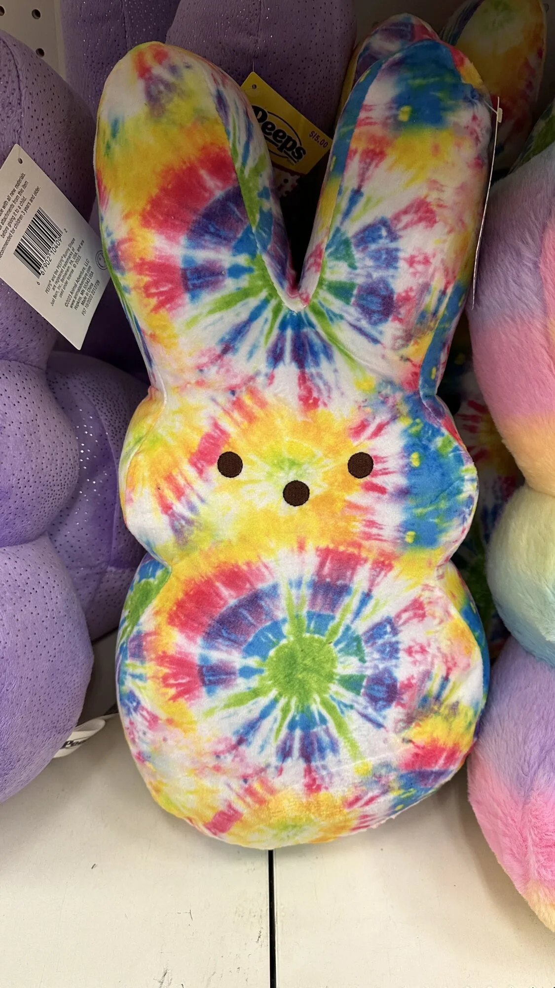 PEEPS® 17 Tie Dye Bunny Plush