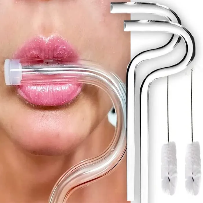 LipSips is reusable and when used w/ a straw allows you to drink without  pursing your lips, preventing wrinkles! 