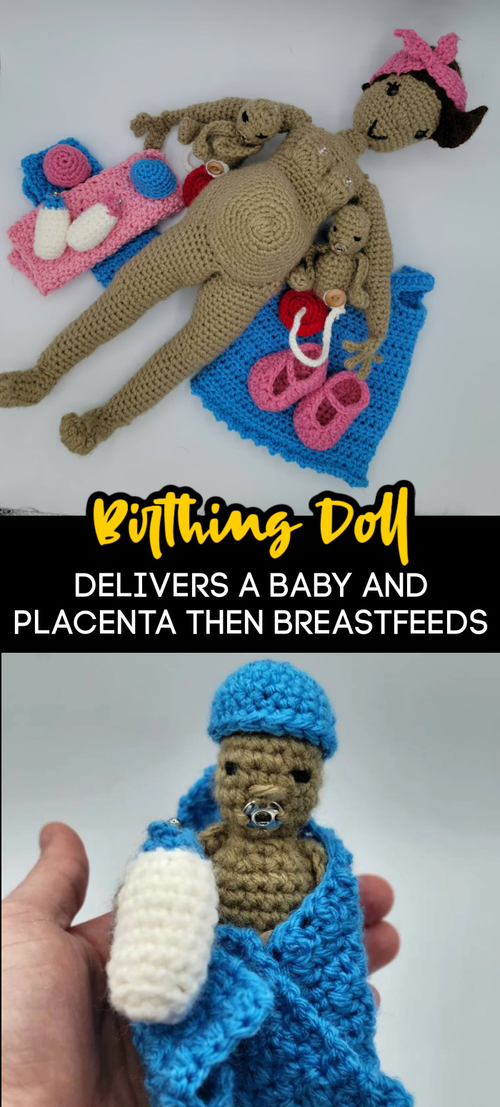 This Woman Makes Crocheted Dolls That "Give Birth" To Babies And They