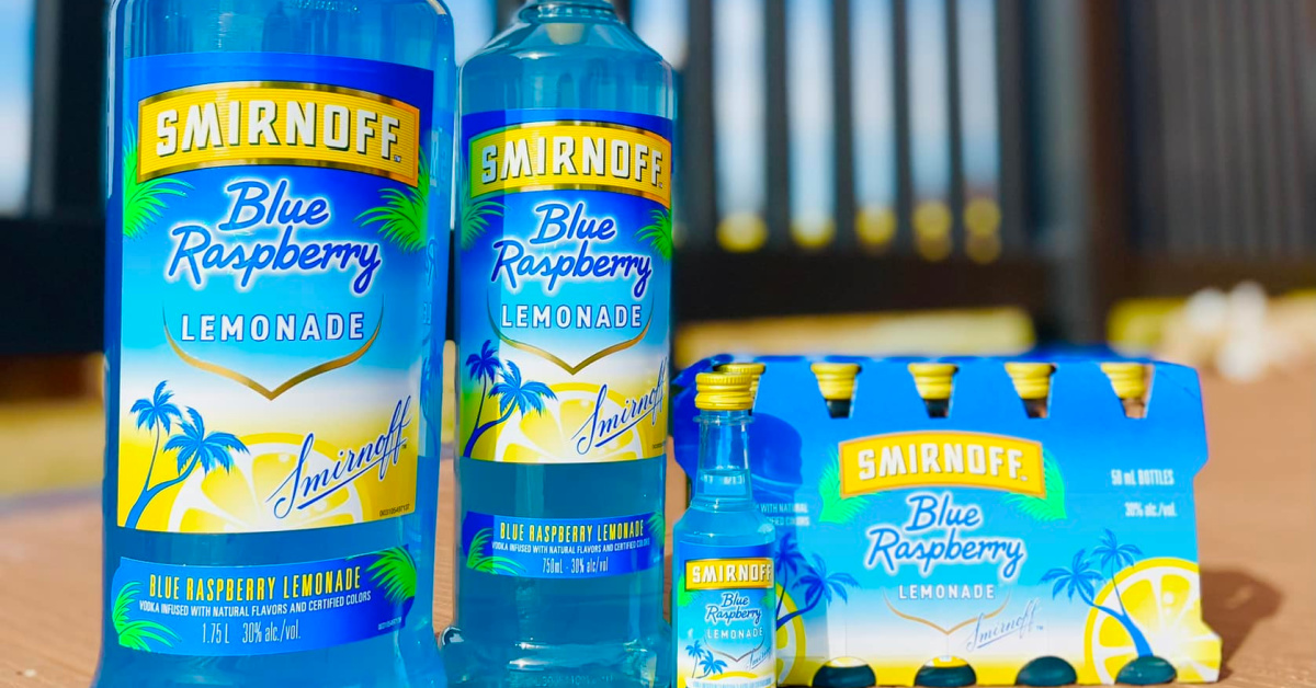 Smirnoff Just Released a Blue Raspberry Lemonade Flavored Vodka Just in Time for Summer