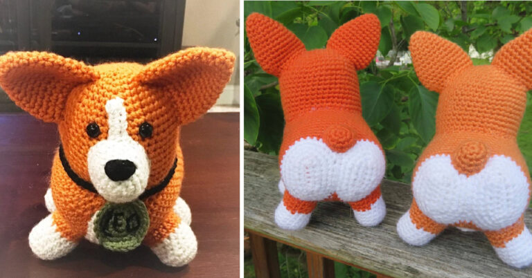You Can Crochet The Cutest Corgi, And OMG Look At That Heart-Shaped Butt