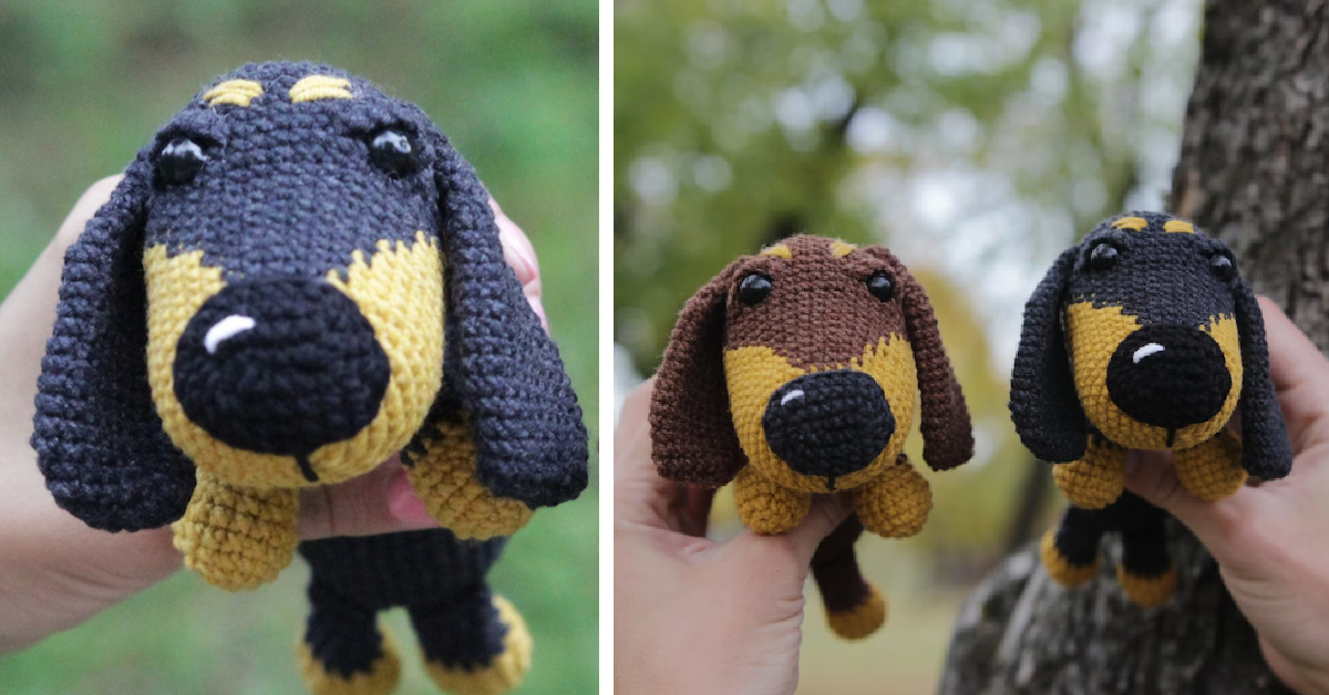 You Can Crochet The Cutest Dachshund Puppy And I Need One In Every Color Of The Rainbow