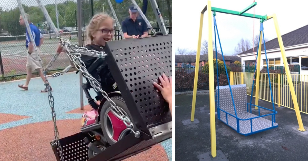 This Playground Built a Swing Specifically Designed for Kids in Wheel Chairs and It’s a Beautiful Thing