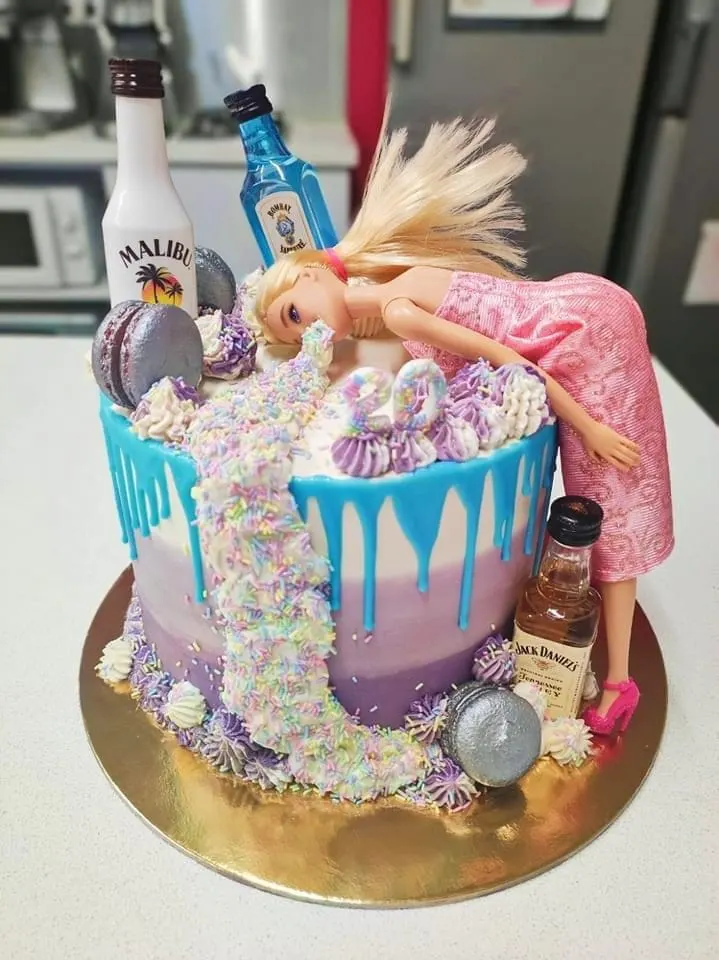 Drunk Barbie cake - YouTube