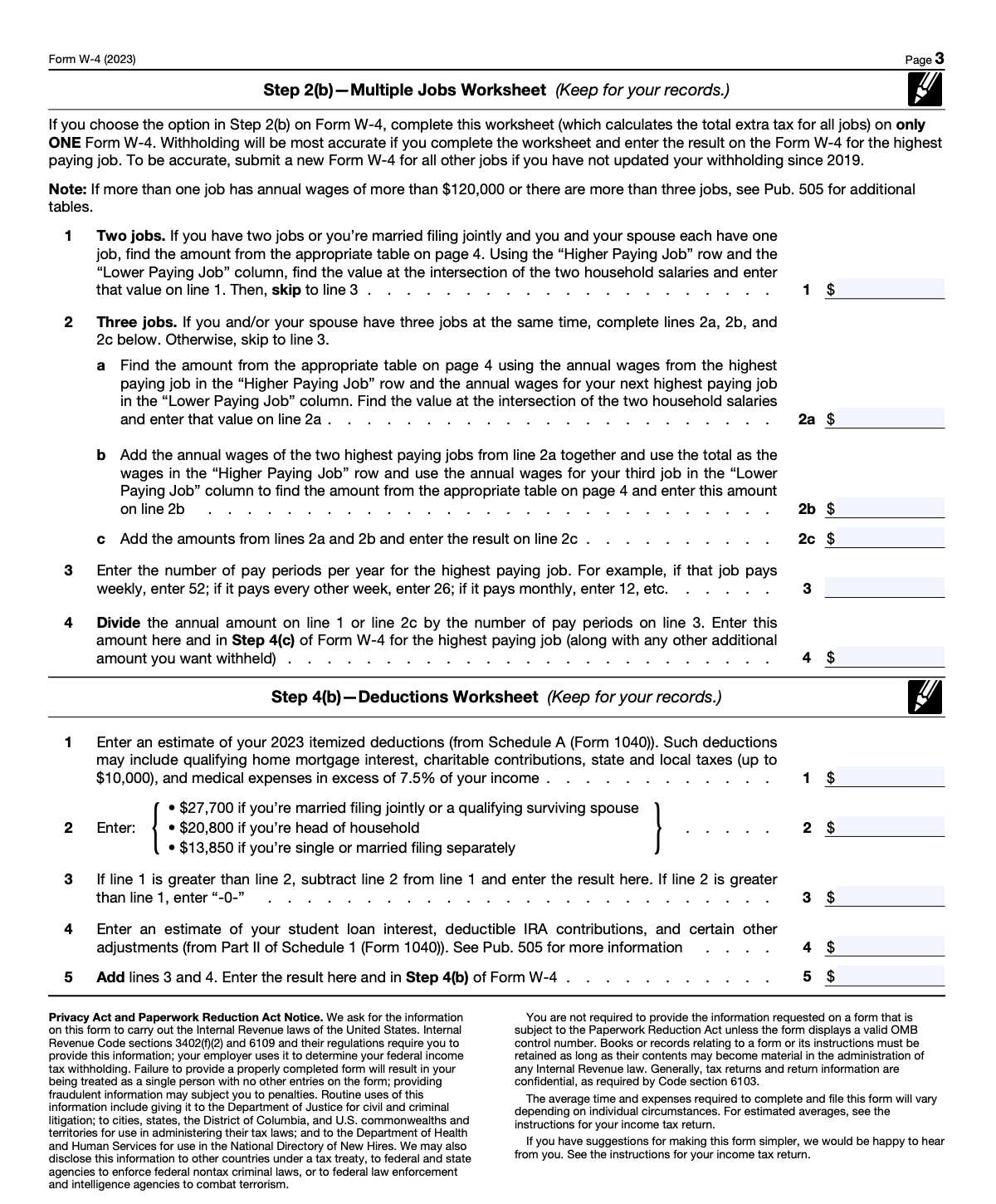 How to Fill Out a W-4 Form 2023