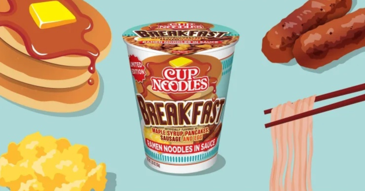 Cup Noodles Released Breakfast Flavored Ramen Noodles That Taste Like Egg, Sausage, and Pancakes
