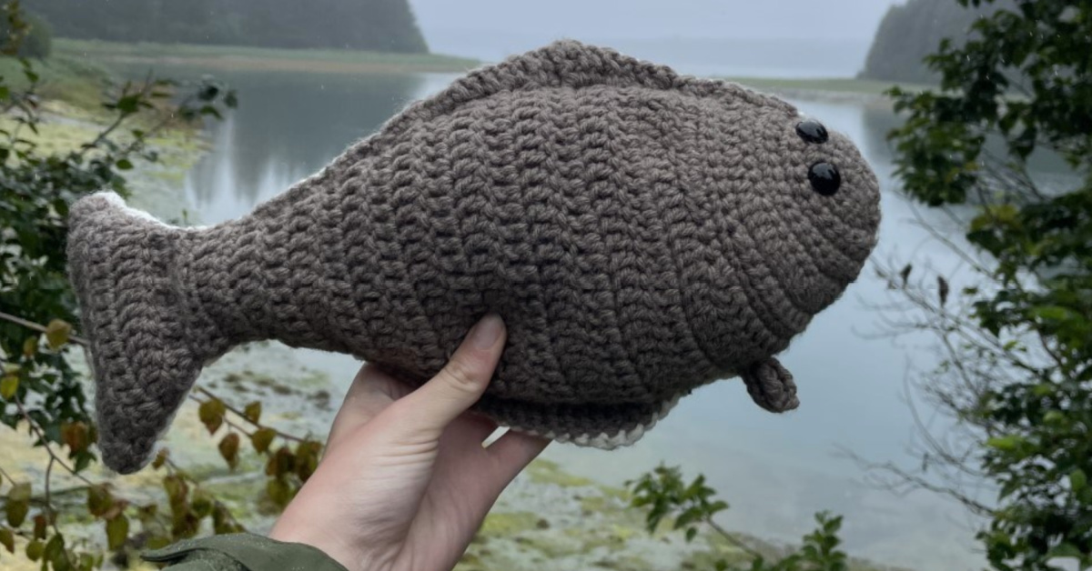 You Can Get A Free Pattern To Crochet This Pacific Halibut Fish And It’s Adorable