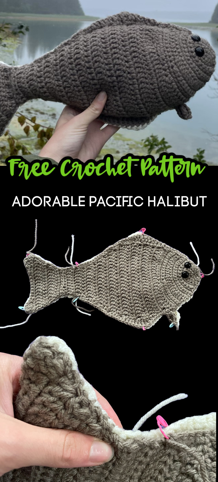 You Can Get A Free Pattern To Crochet This Pacific Halibut Fish And It