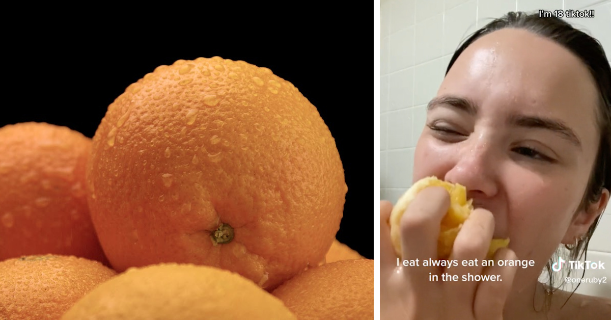 Here’s Why People Are Eating Oranges In The Shower