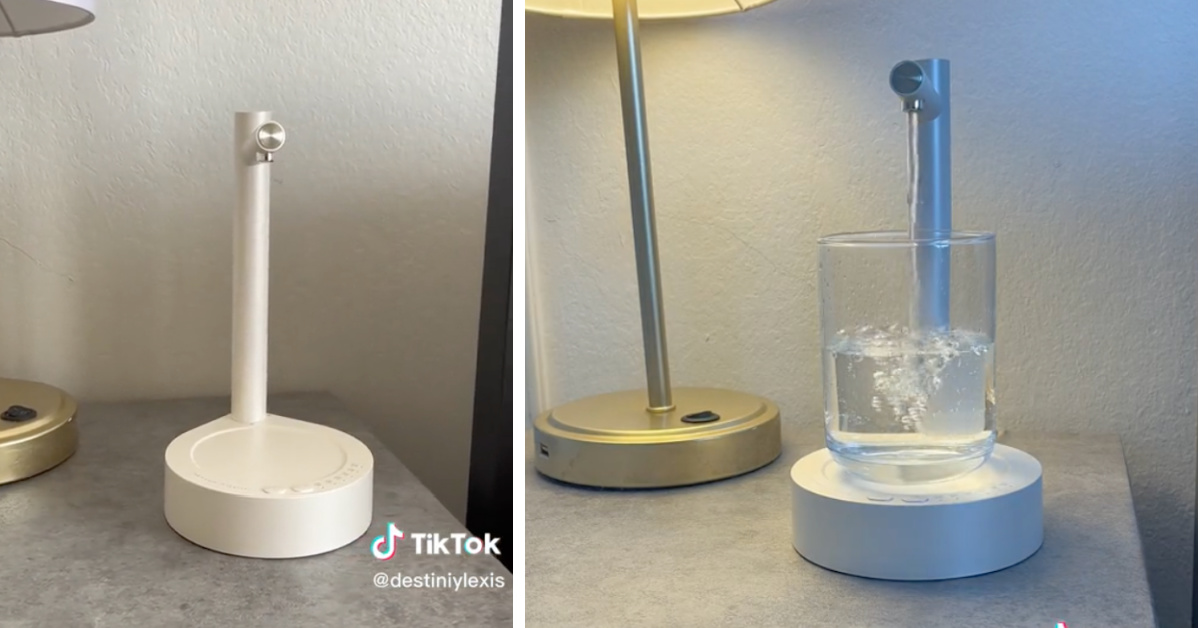 This Smart Water Dispenser Pours You a Cup of Water So You Never Have to Get Out of Bed