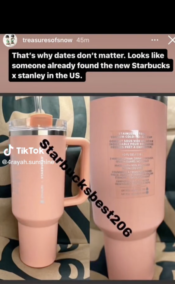 Starbucks is Releasing A Stanley Tumbler in The US. Here's Everything