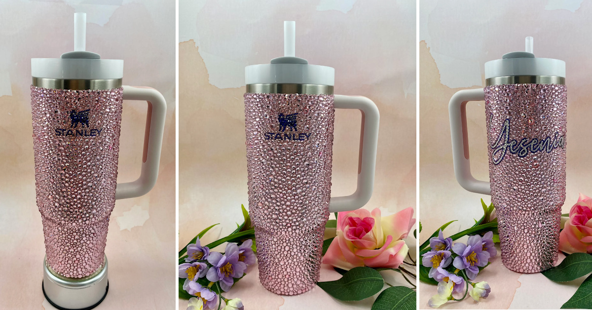 You Can Get A Handmade Crystal-Covered Stanley Tumbler And It’s So Luxurious