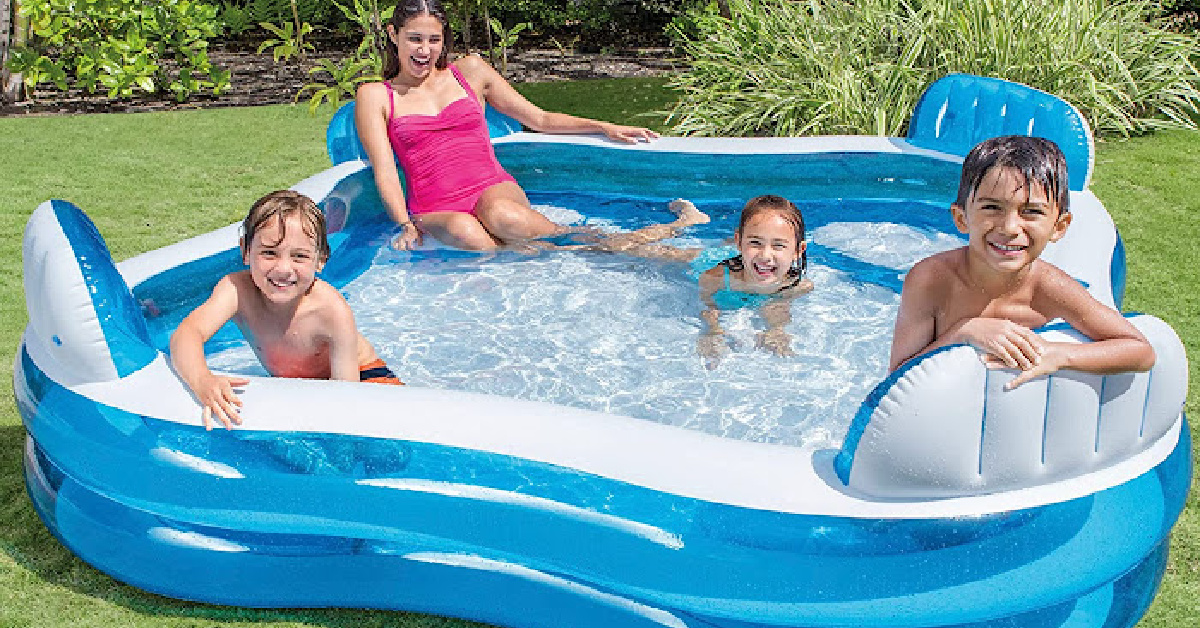 You Can Get A Giant Family Inflatable Lounge Pool To Help Beat The Summer Heat