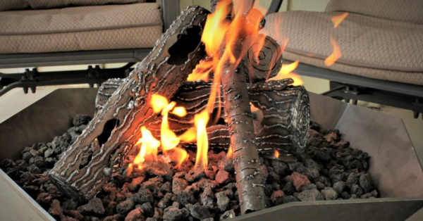 These Metal Logs Are Perfect for Your Outdoor Gas Fire Pit This Summer