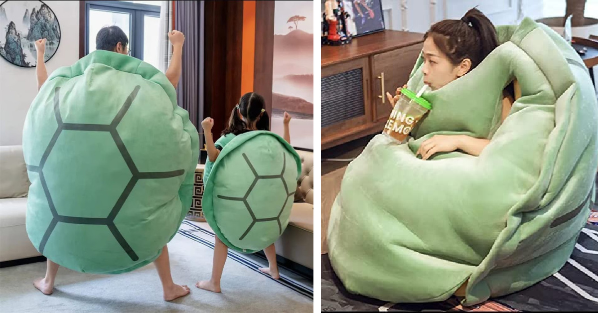 You Can Get A Giant Wearable Turtle Shell Pillow and Feel Like A Real-Life Ninja Turtle