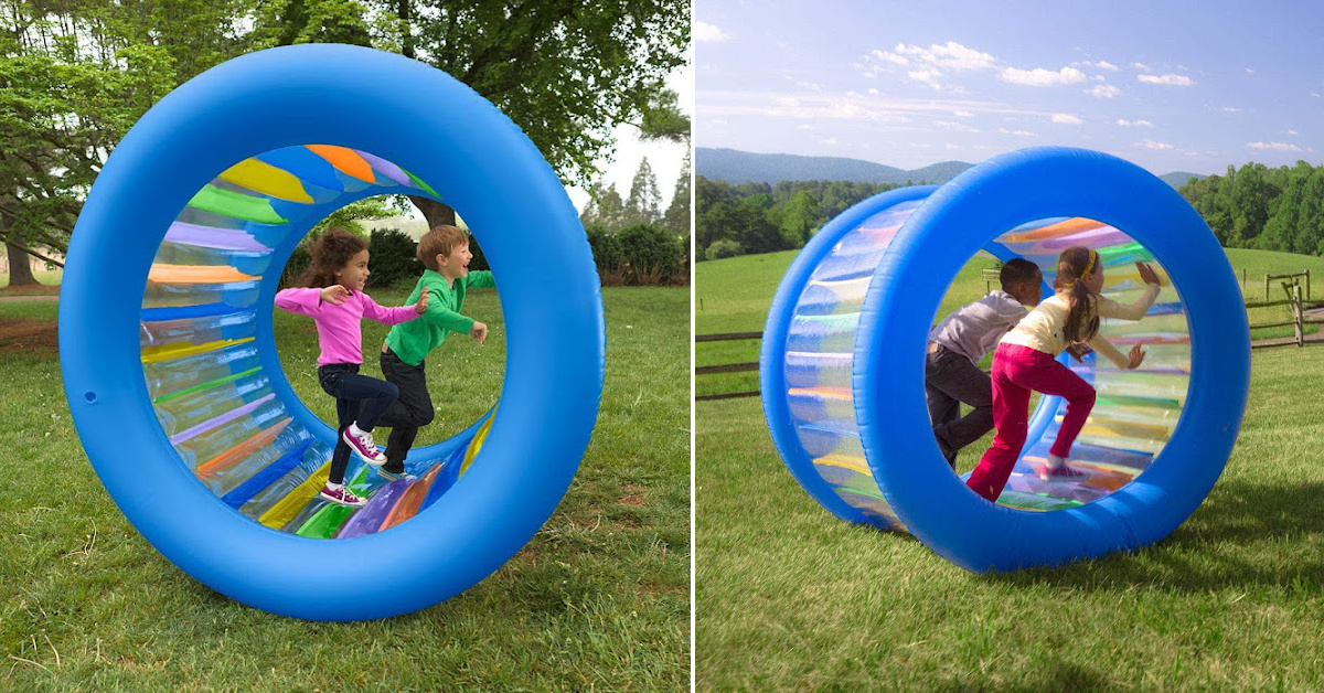 You Can Get An Inflatable Rainbow Wheel For Hours Of Kid-Sized Fun