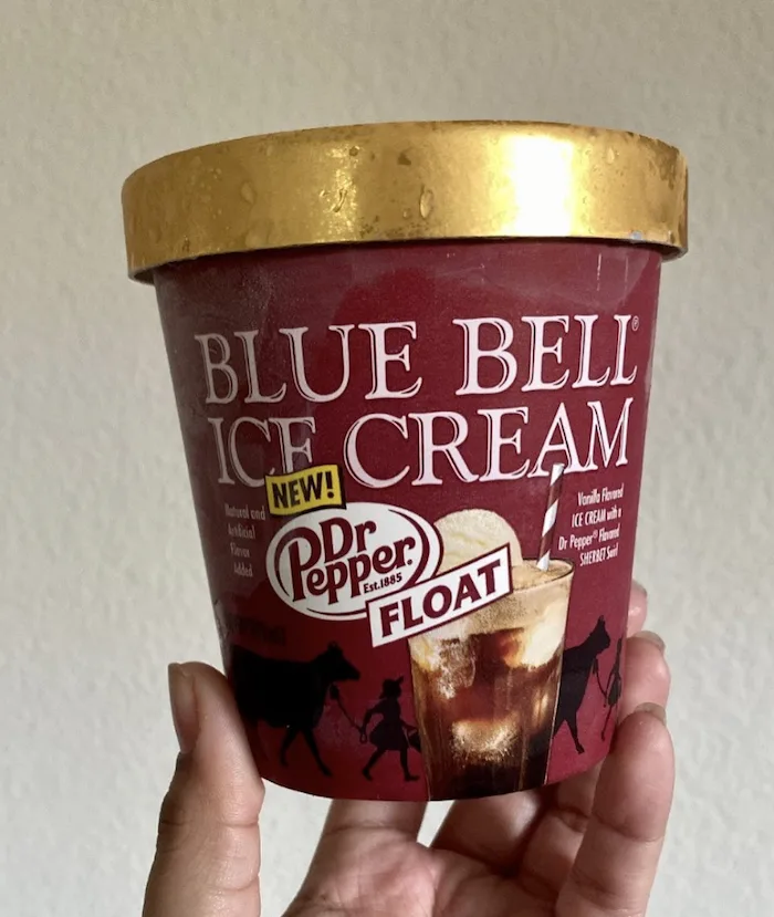 Dr Pepper Float Blue Bell ice cream