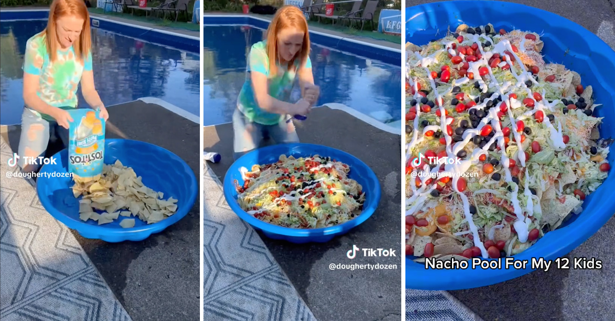 This Mom Made A Nacho Pool Platter For Her Kids, And The Internet Can’t Handle It