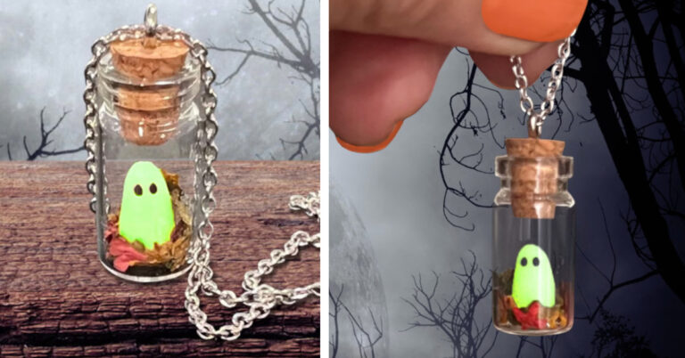 You Can Get A Glow-In-The-Dark ‘Adopt A Ghost’ Necklace And It’s Wicked Adorable