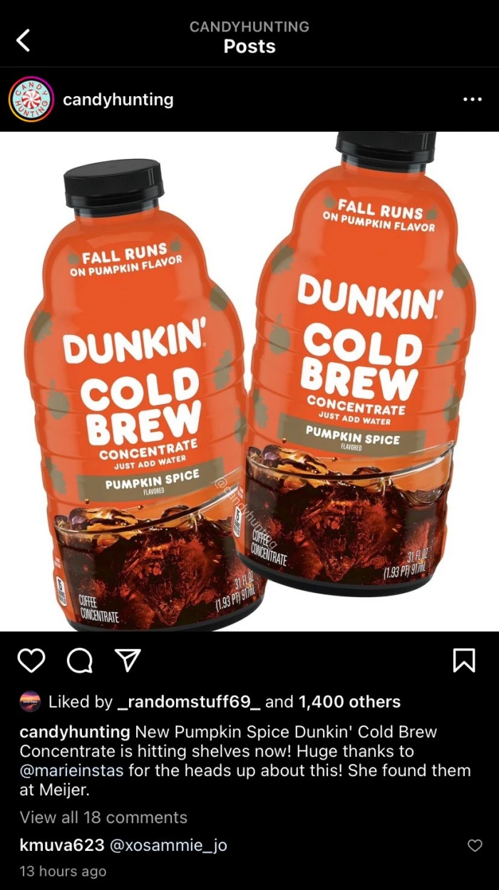 Dunkin Cold Brew Coffee Concentrate, 31 Oz.