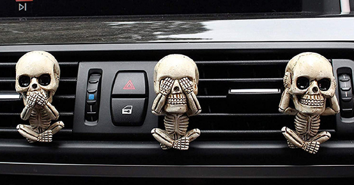 These Skull Car Air Freshener Vent Clips Are Here Just In Time For Halloween