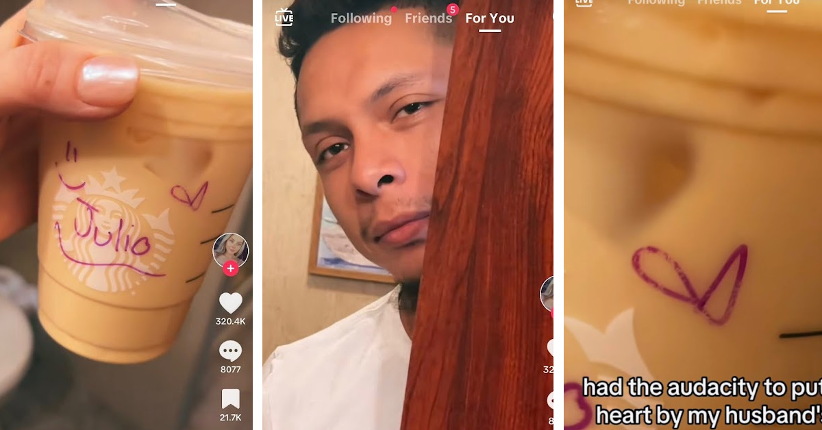 This Woman Hilariously Called Out The Starbucks Barista Who Drew A Heart And Smiley Face On Her Husband’s Drink