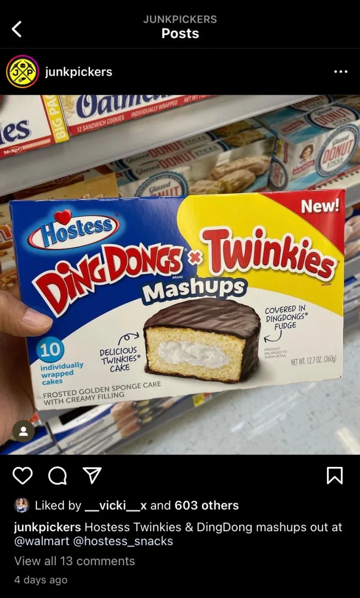 Hostess Ding Dong Twinkie Mash-Up 12.7oz 10 count. Frosted Golden Sponge  Cake with Creamy Filling 