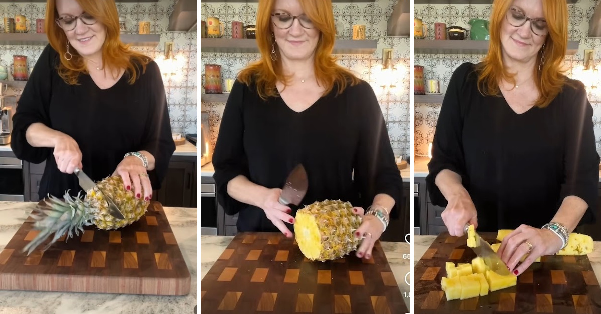 The Pioneer Woman Shows Us How To Cut Up A Pineapple And She Makes It Super Easy