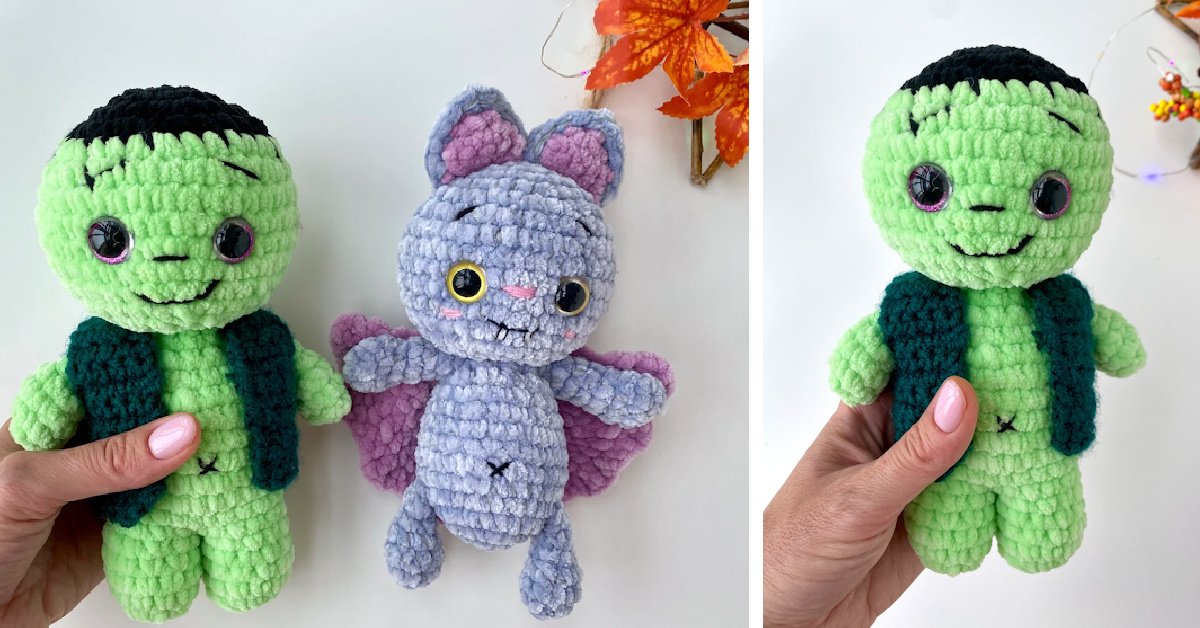 These Bat And Zombie Crochet Patterns Let You Make The Cutest Halloween Plushies