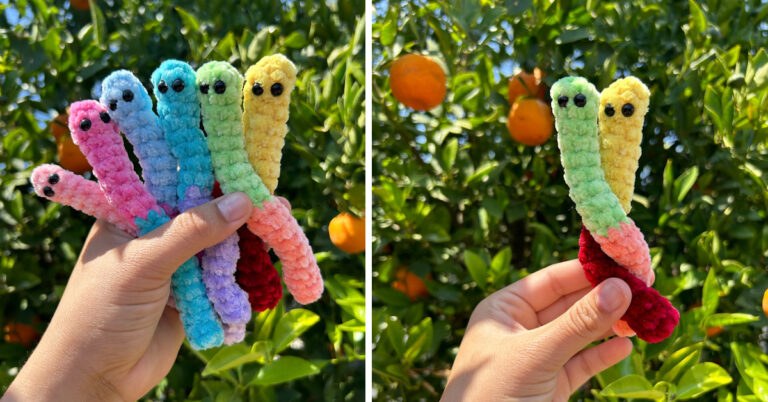 These Crocheted Gummy Worms Are So Adorable, You Need Them All