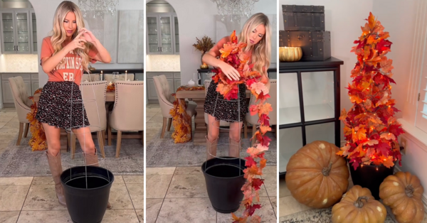 This Homemade Fall Tree Will Bring Fall Vibes to Any Space