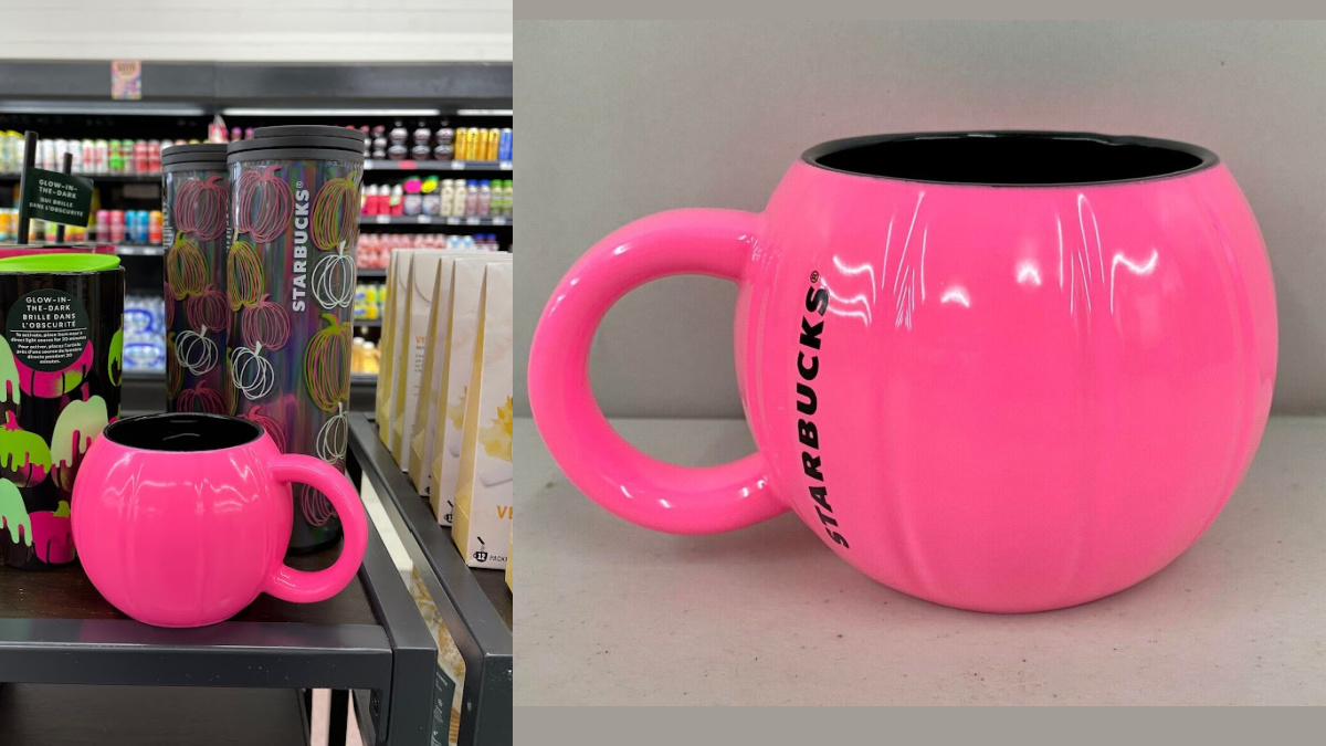 Starbucks is Selling A Hot Pink Pumpkin Mug That’s Giving Total Pink Fall Princess Vibes