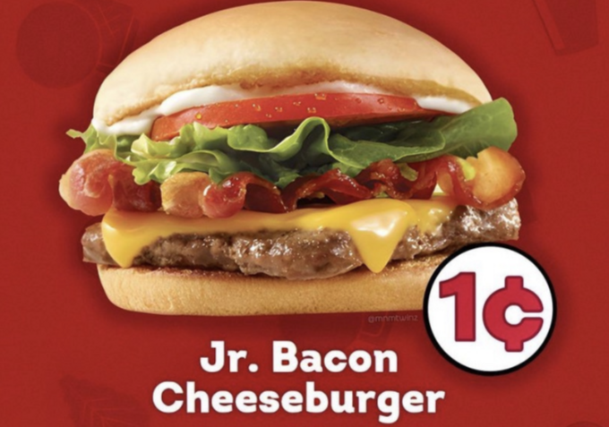 Wendy’s Is Selling Jr. Bacon Cheeseburgers For 1¢ For A Limited Time