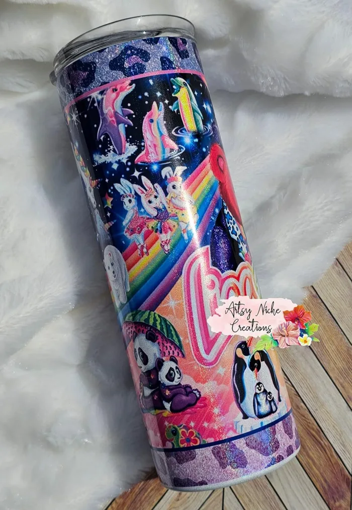 Lisa Frank kids flip top water bottle – Happy at Home Creations