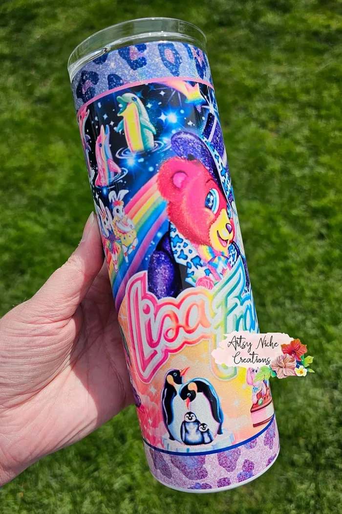 Lisa Frank kids flip top water bottle – Happy at Home Creations