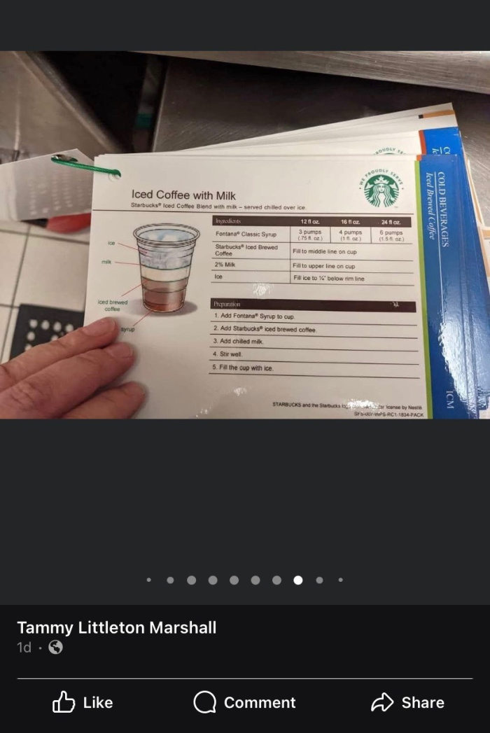 starbucks drink recipe cards