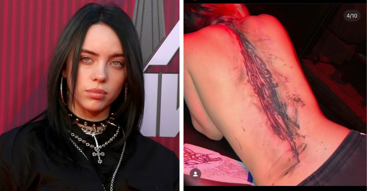 Billie Eilish Shows Off Her Massive Back Tattoo, And People Are So Confused
