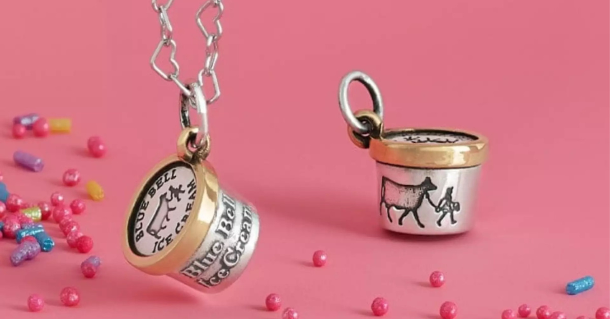 You Can Get a Charm That Looks Exactly Like a Carton of Blue Bell Ice Cream and I Need It
