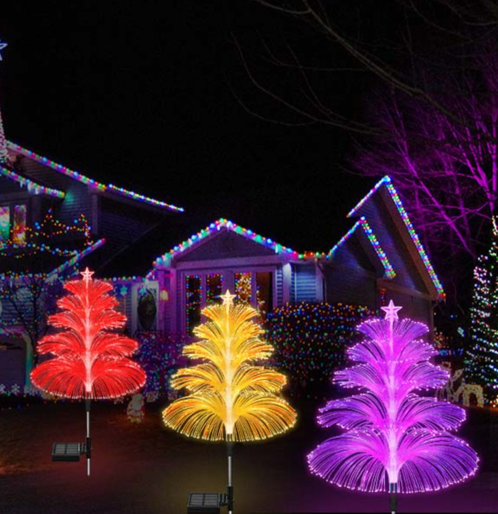 These Color-Changing Fiber Optic Christmas Trees Will Make Your Front ...