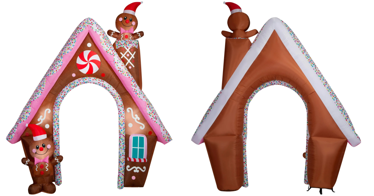 This Inflatable Gingerbread Archway Is the Perfect Way to Greet Guests for The Holidays