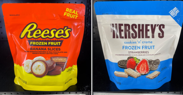 Hershey’s Just Released Bags of Frozen Fruits Dipped in Chocolate and I’m Stocking Up